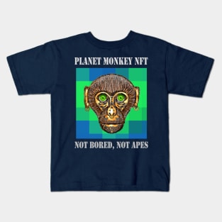 Planet Monkey NFT Not Bored Apes Kids T-Shirt